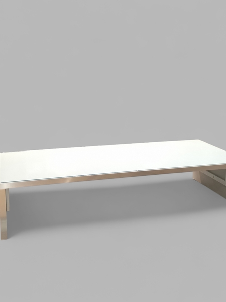 Dohányzó asztal (186x 64cm) üveglappal - Kép 1.